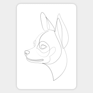 Chihuahua - one line drawing Magnet